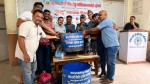 बुटवल अटो इन्जिनियरिङ एसोसिएसनद्धारा सरसफाइ तथा डस्टबिन वितरण