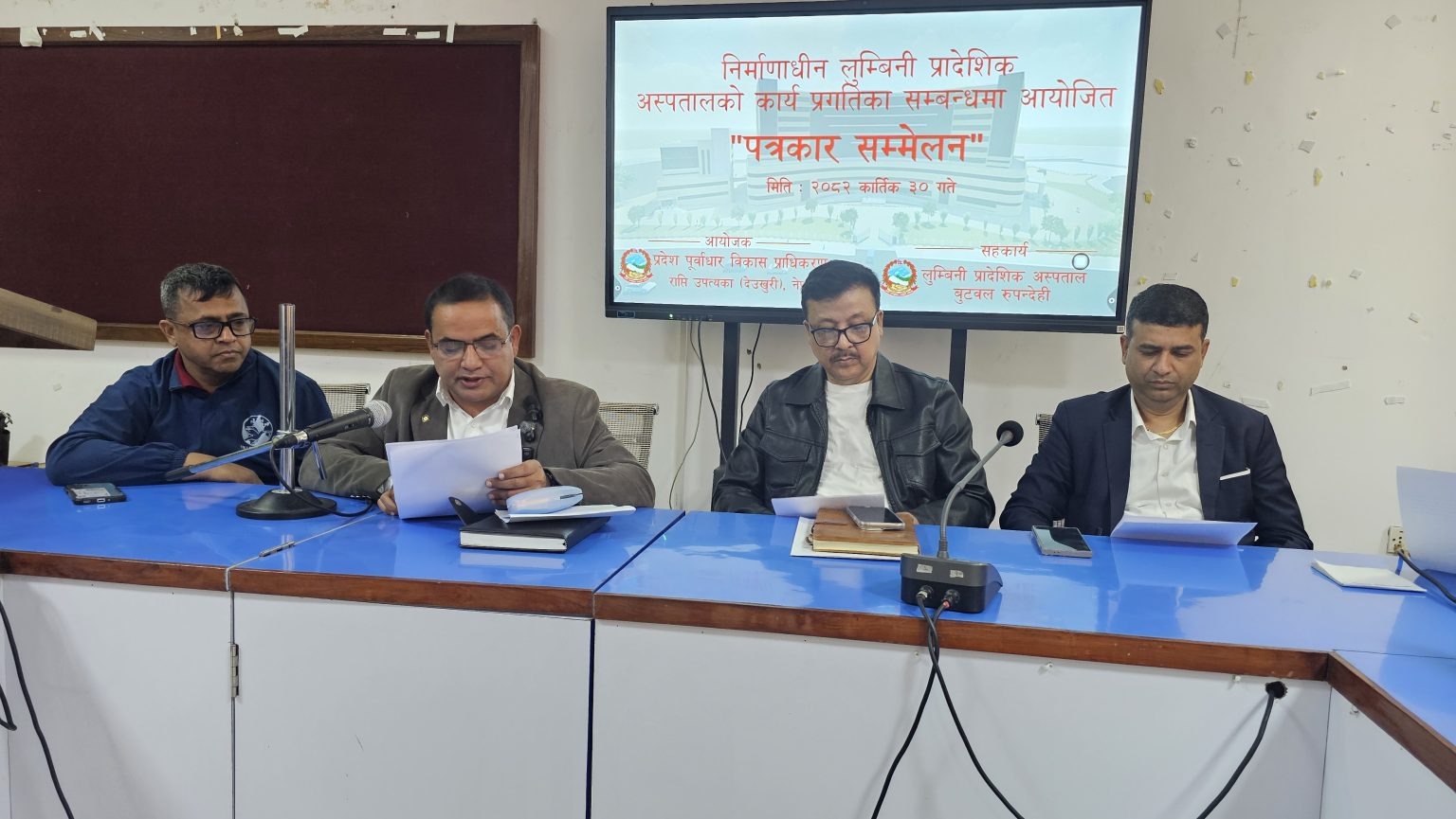 लुम्बिनी प्रादेशिक अस्पतालको भवन निर्माणमा ३० प्रतिशत भौतिक प्रगति