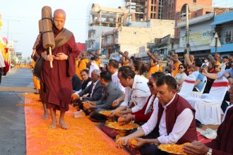 भैरहवामा अस्तिधातु सहितको धम्मयात्रा  (तस्विरहरु)