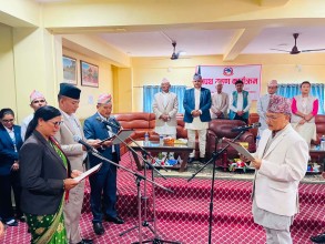 लुम्बिनी प्रदेशका तीन नयाँ मन्त्रीले लिए शपथ