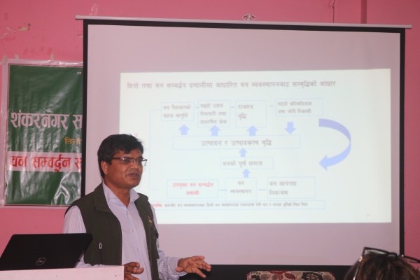 शंकर नगर सामुदायिक वनमा वन संवर्द्धन सम्बन्धी अन्तरक्रिया 