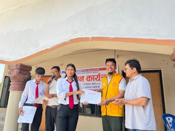 लुम्बिनी इन्टिग्रेटेड एकेडेमीमा रक्तदान