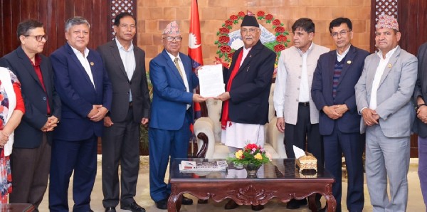 नेकपा एसले प्रधानमन्त्रीलाई बुझायो मागपत्र