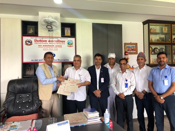 तिलोत्तमा नगरपालिका र क्रिमसन अस्पतालबीच ‘आमा सुरक्षा कार्यक्रम’ को सम्झौता
