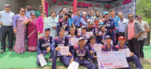 प्रथम मेयर कप विद्यालय क्रिकेट उपाधी न्यू होराइजनले चुम्याे