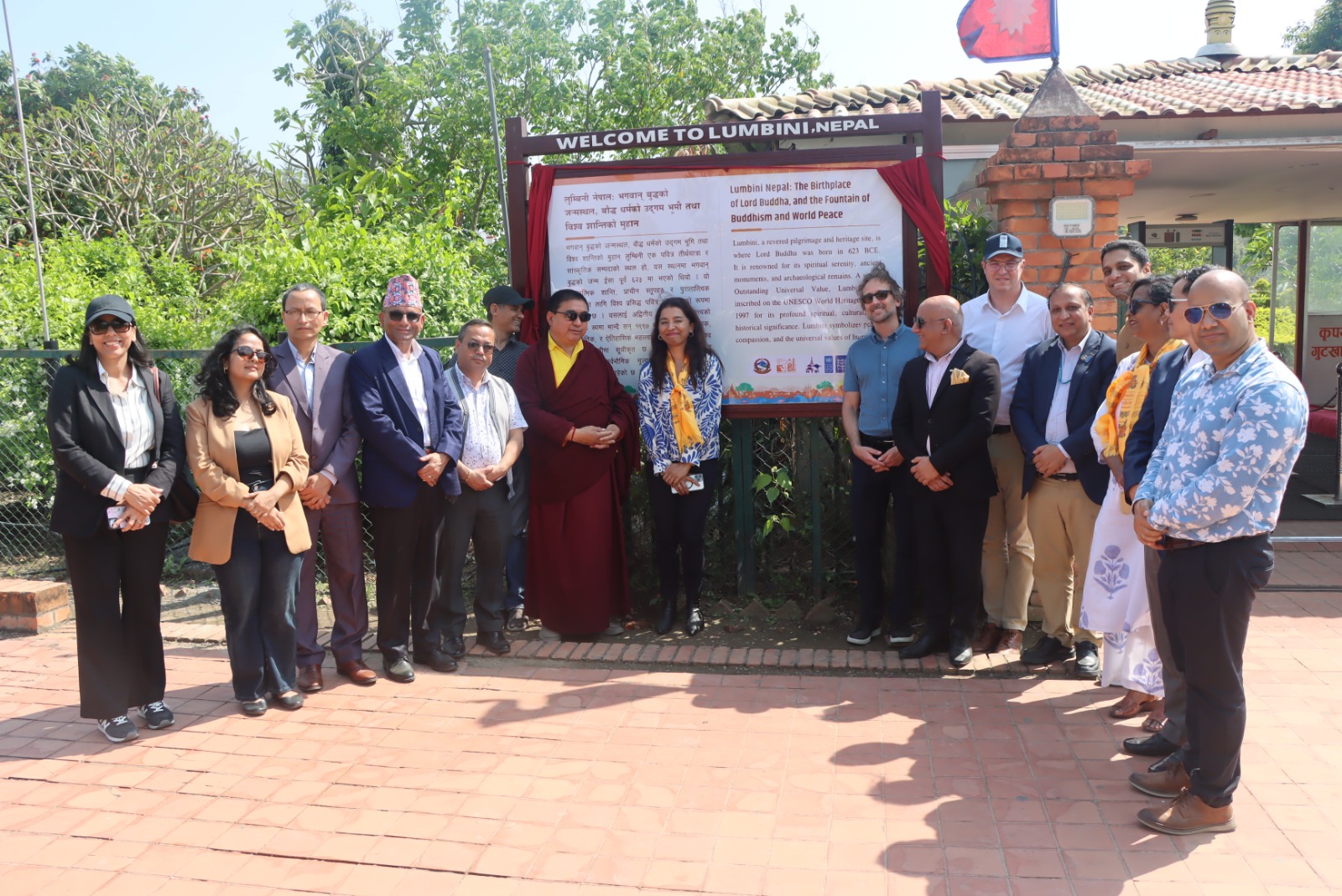 लुम्बिनीमा पर्यटक सूचना बोर्ड स्थापना