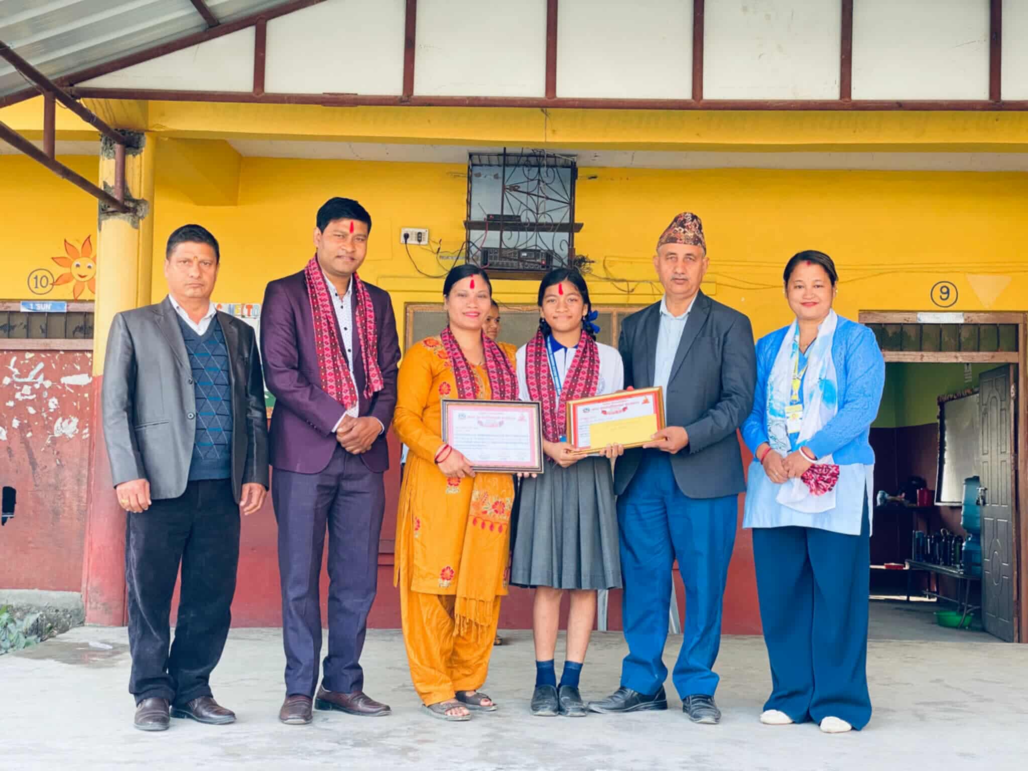 श्रुतिलेखन प्रतियोगितामा जिविका रणपाल प्रथम